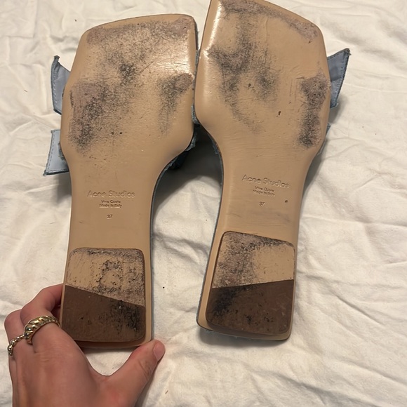 Acne Studios Musubi bow denim slides size 37 - Picture 4 of 6